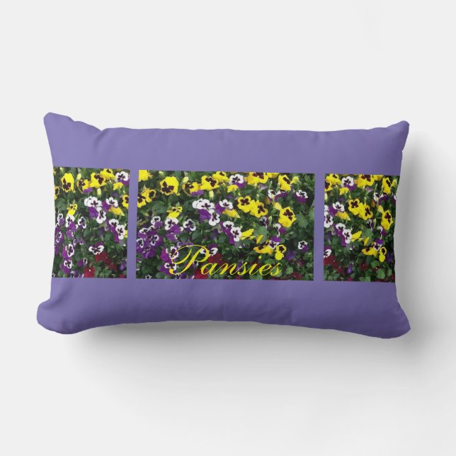 Pansy Lumbar Pillow (Front)