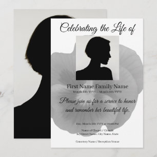 Pansy memorial invitation