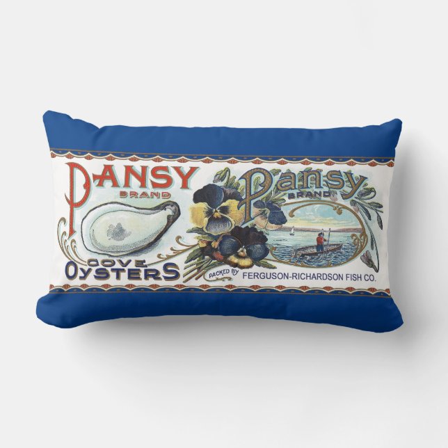 Pansy Oysters Lumbar Pillow (Front)