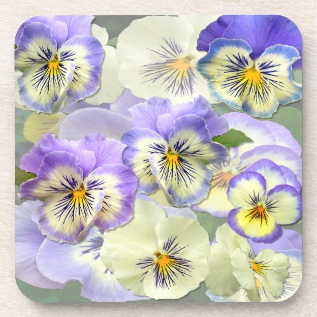 Pansy Pastel ~  Coasters (Front)