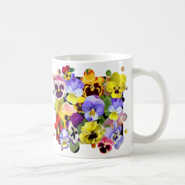 Pansy Patchwork Coffee Mug (Right)