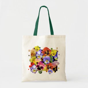 Pansy Patchwork Tote Bag