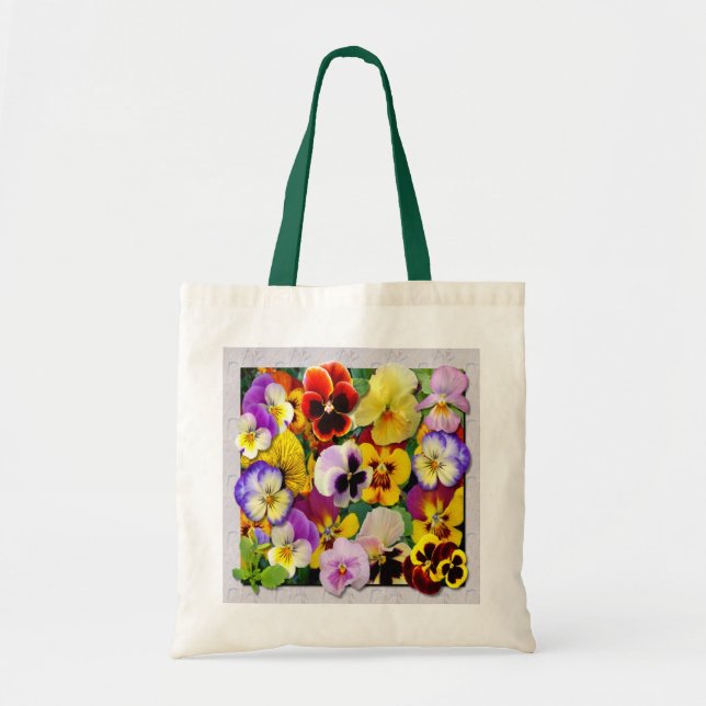Pansy Patchwork Tote Bag (Front)