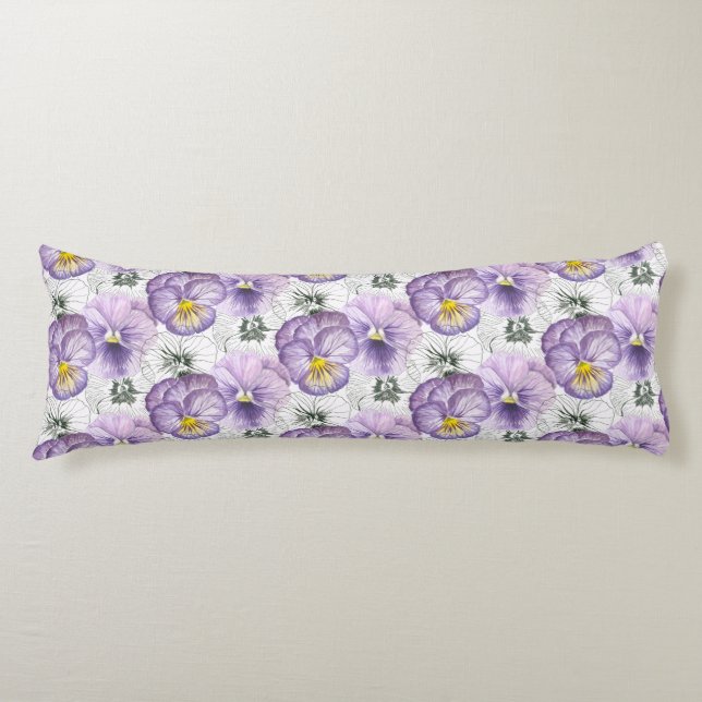 Pansy pattern body cushion (Front)