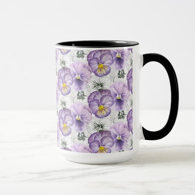 Pansy pattern mug (Right)