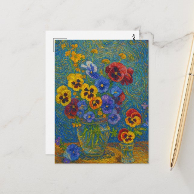 Pansy Postcard (Front/Back In Situ)