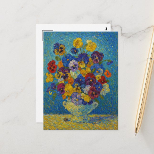 Pansy Postcard (Front/Back In Situ)
