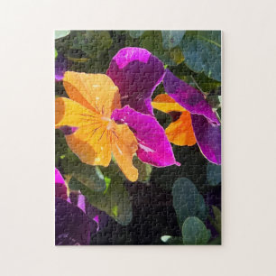 Pansy Puzzle Orange and Purple