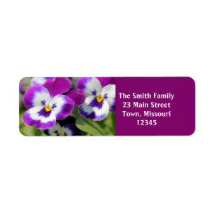 Pansy Return Address Label