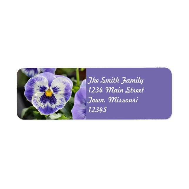 Pansy Return Address Label (Front)