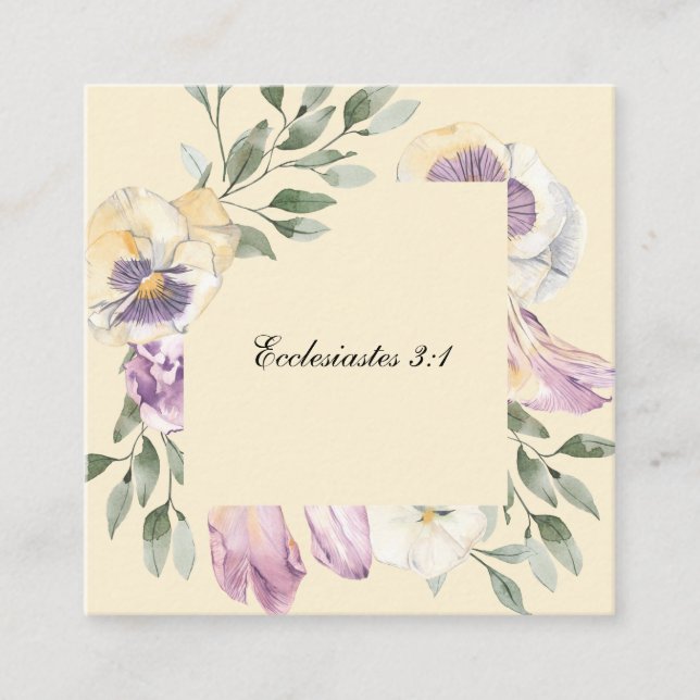 Pansy Scripture Card (Front)