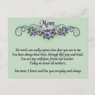 Pansy Scrolls Postcard