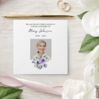 Pansy Seed Packet Memorial Funeral Envelope