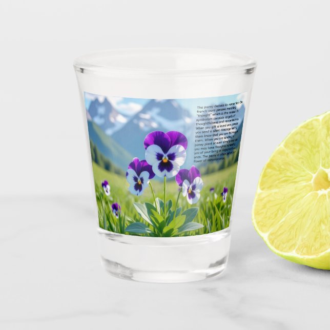 Pansy Shot Glass (Front)