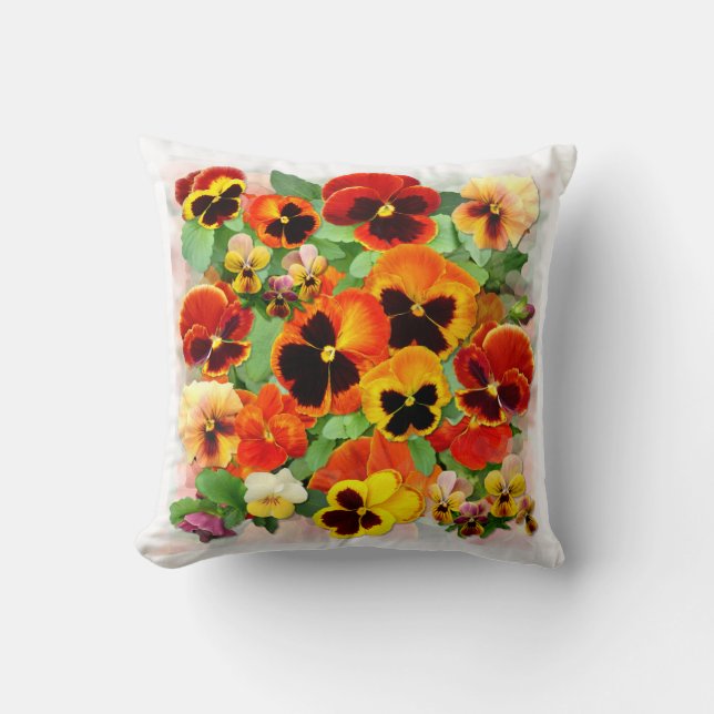 Pansy Sunset Cushion (Front)