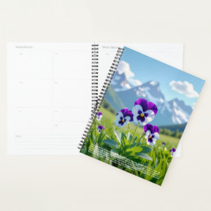 Pansy Symbolism Calendar Planner