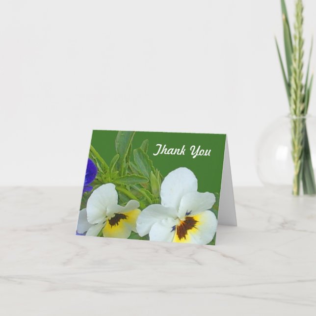 Pansy Thank You Note Card (Front)