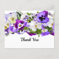 Pansy Thank You Postcard
