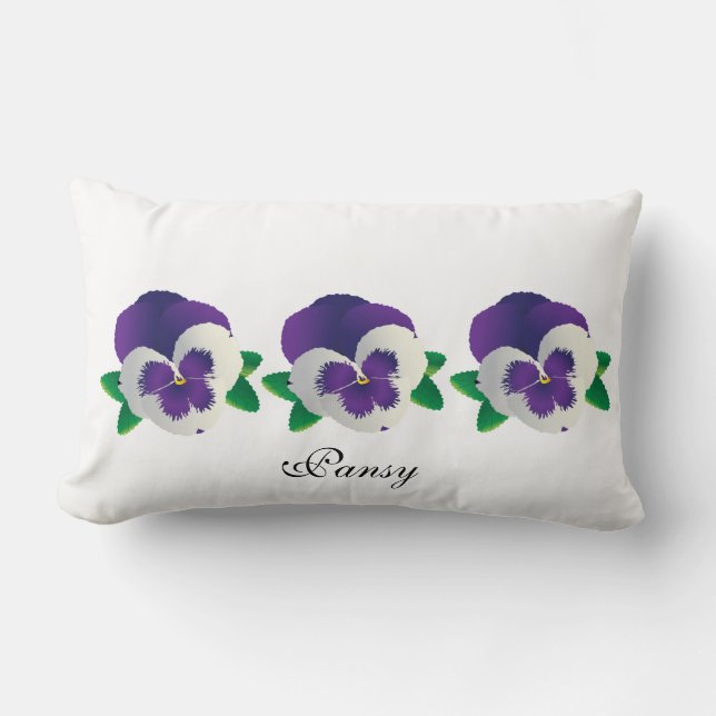Pansy Throw Pillow (Front)