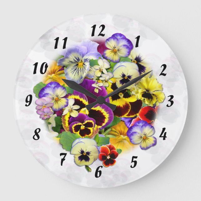 Pansy Time  ~ Clock (Front)