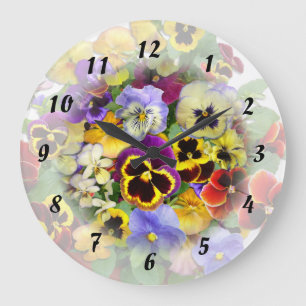 Pansy Time  ~ Clock