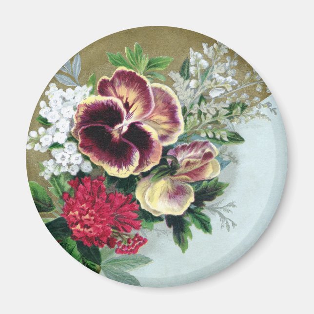 Pansy Tussie-Mussie Magnet (Front)