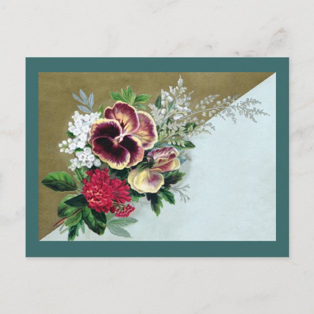 Pansy Tussie-Mussie Postcard (Front)
