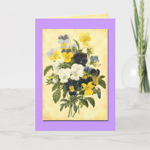 Pansy Violets Blank Botanical Art Cards