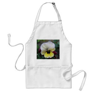 Pansy White and Yellow Apron