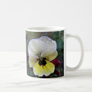 Pansy White and Yellow Mug
