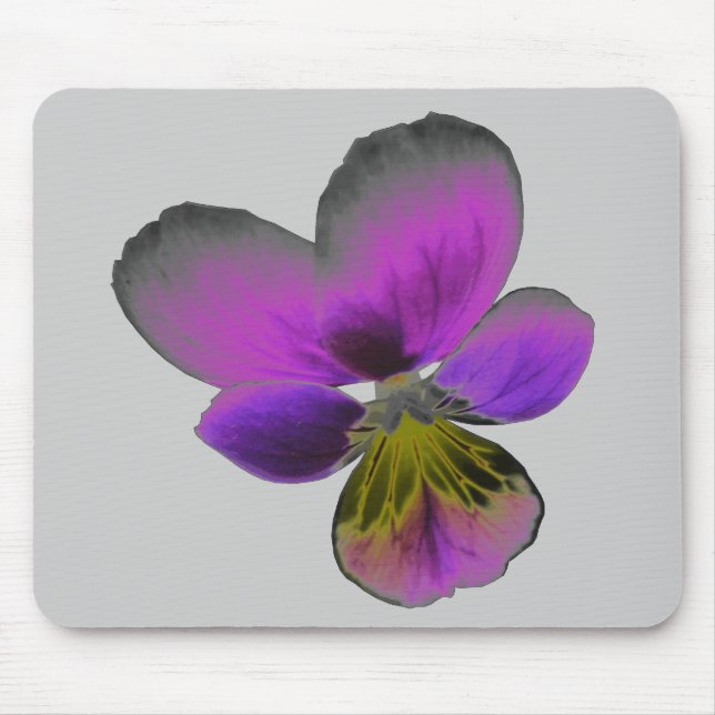Pansy Wild Dark Purple Mousepad (Front)
