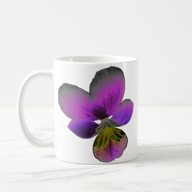 Pansy Wild Dark Purple Mug (Left)