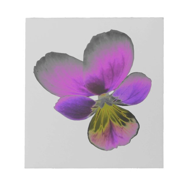 Pansy Wild Dark Purple Notepad (Front)
