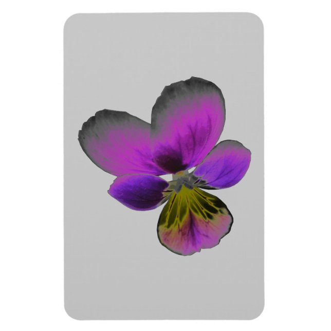 Pansy Wild Dark Purple Premium Magnet (Vertical)