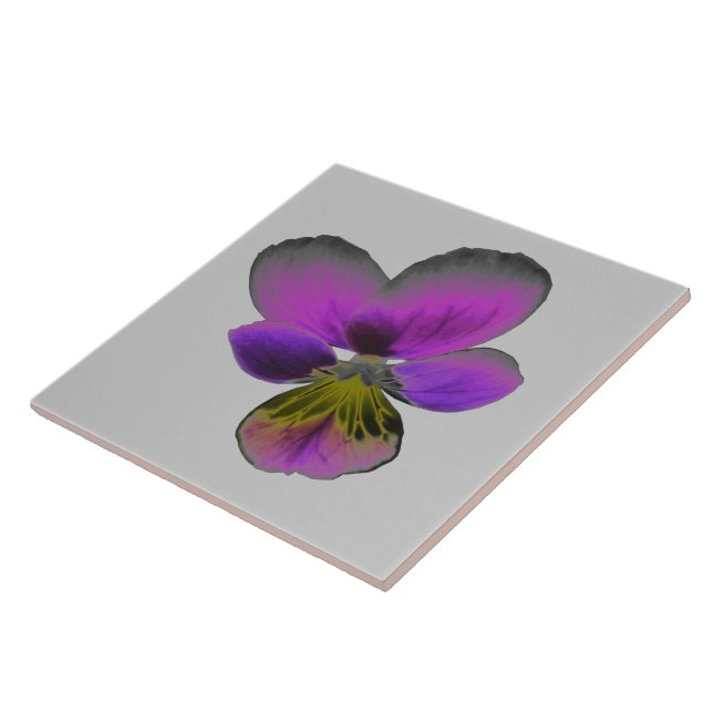 Pansy Wild Dark Purple Tile (Side)