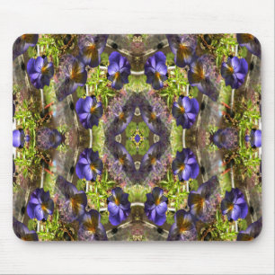 Pansy's on a platter... mouse pad
