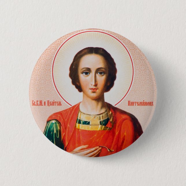 Pantaleon 6 Cm Round Badge (Front)
