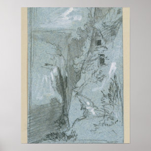 Pantalica, from 'Views of Sicily (chalk & gouache Poster
