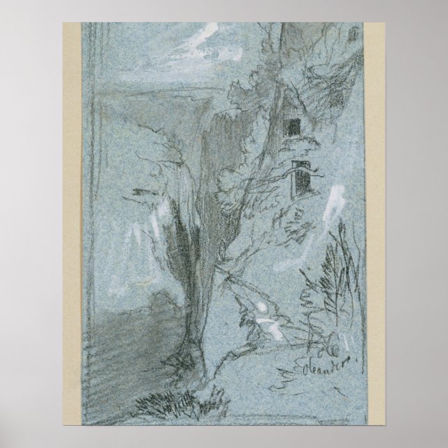 Pantalica, from 'Views of Sicily (chalk & gouache Poster (Front)