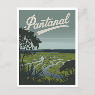 Pantanal tropical wetlands postcard