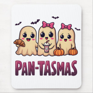 Pantasmas Funny Ghost Groovy Retro Halloween Mouse Pad