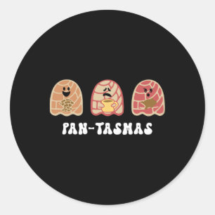 Pantasmas Funny Mexican Conchas Spooky Ghost Pan Classic Round Sticker