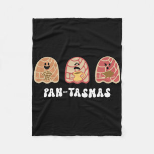 Pantasmas Funny Mexican Conchas Spooky Ghost Pan Fleece Blanket