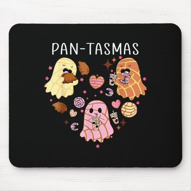 Pantasmas Ghost Funny Spooky Conchas Mexican Ghost Mouse Pad (Front)