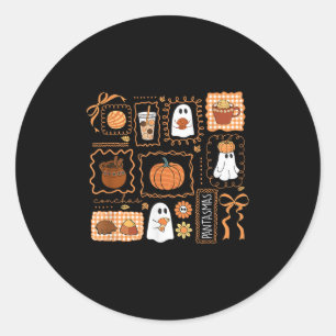 Pantasmas Halloween Ghost Conchas Spanish Mexican Classic Round Sticker