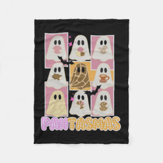 Pantasmas Pan Dulce Ghost Spanish Mexican Hallowee Fleece Blanket