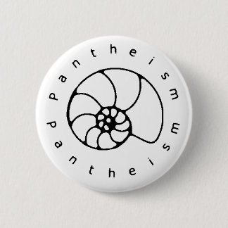 Pantheism black and white button