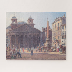 Pantheon and Piazza della Rotonda in Rome, Italy Jigsaw Puzzle