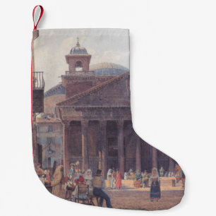 Pantheon and Piazza della Rotonda in Rome, Italy Small Christmas Stocking