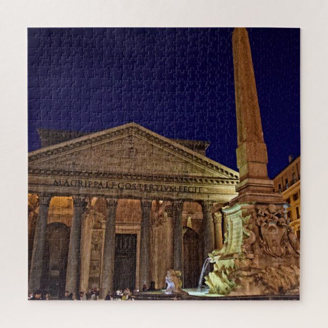 Pantheon by Night - Rome, Italy - 20x20 - 676 pcs Jigsaw Puzzle (Vertical)